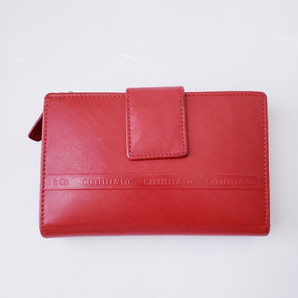 Vintage Cabrelli & Co Red Leather Wallet